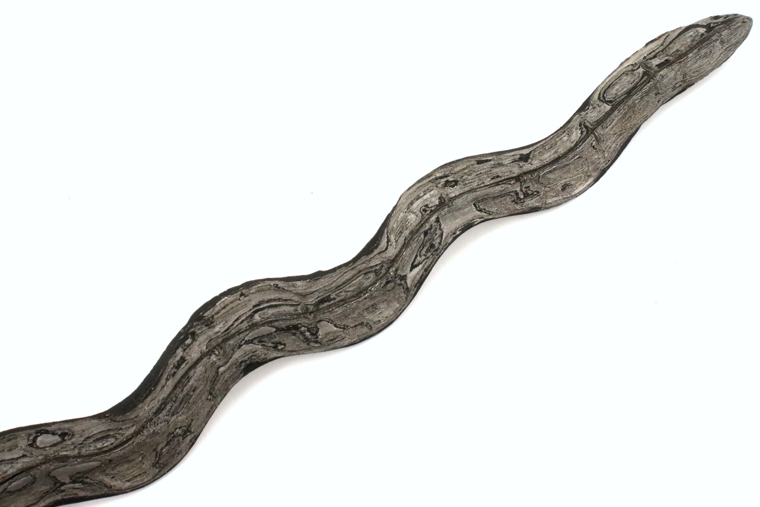 Rare Antique Indonesian KERIS Dagger with Fine Carved Bone Grip & Exquisite Carved Damascus Steel Blade.