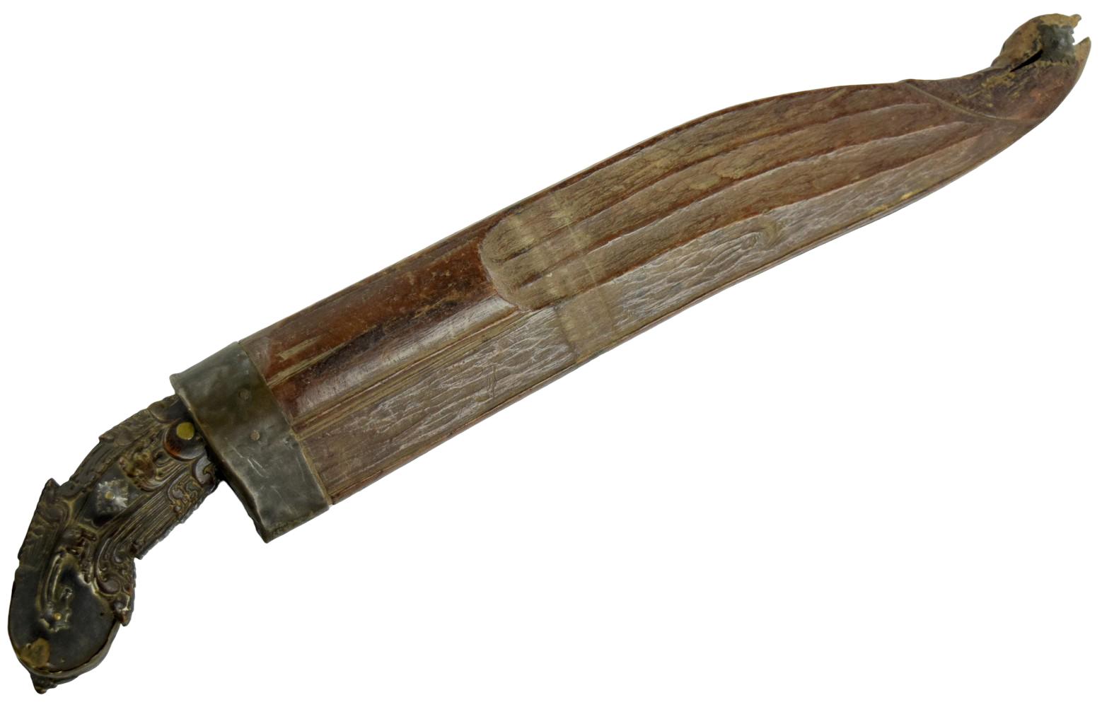 LARGE 18TH-19TH C. SRI LANKAN CEYLON PIHA KAETTA KNIFE DAGGER