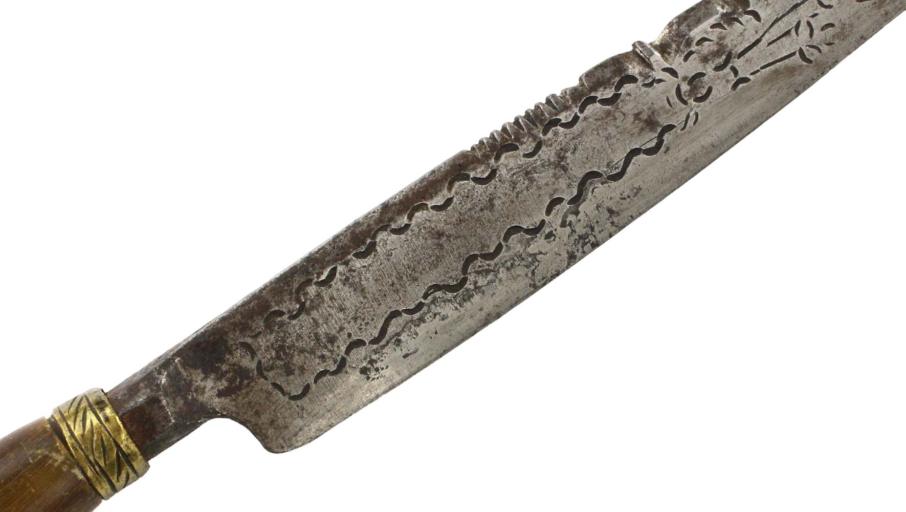 Vicious 18th C. European Thrusting Dagger with Armor Piercing Blade & Nice Horn Grip. Possibly Used in American Revolution.
