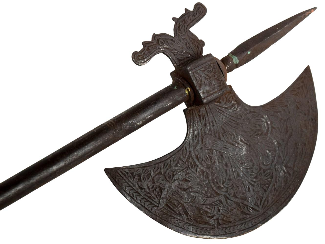 Ornate 19th Century Indo-Persian Tabar Battle Axe