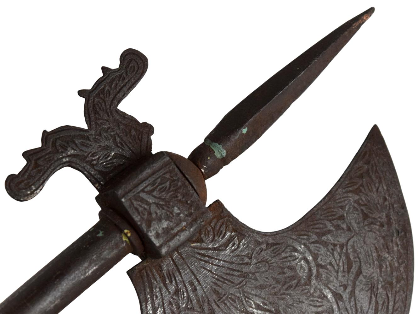 Ornate 19th Century Indo-Persian Tabar Battle Axe