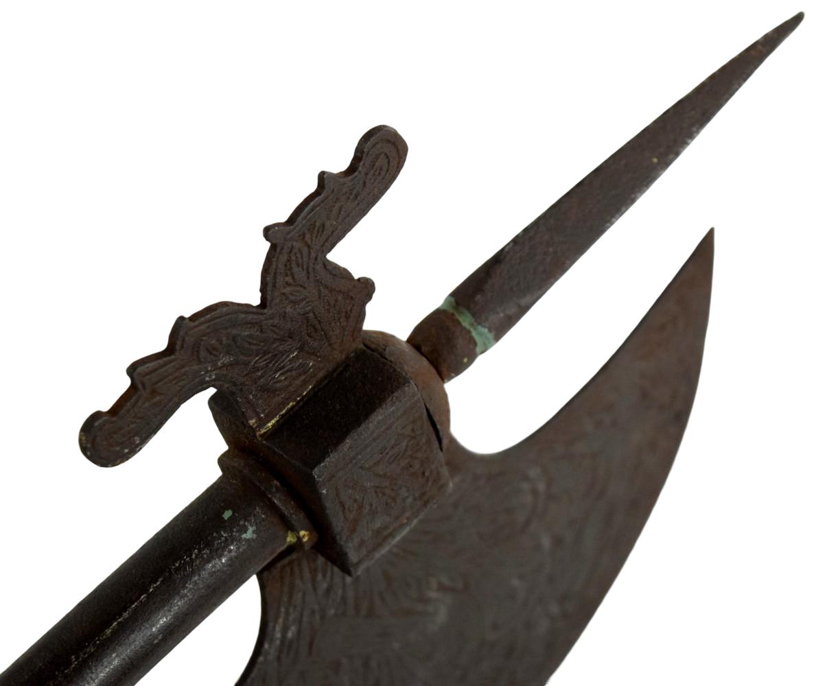 Ornate 19th Century Indo-Persian Tabar Battle Axe