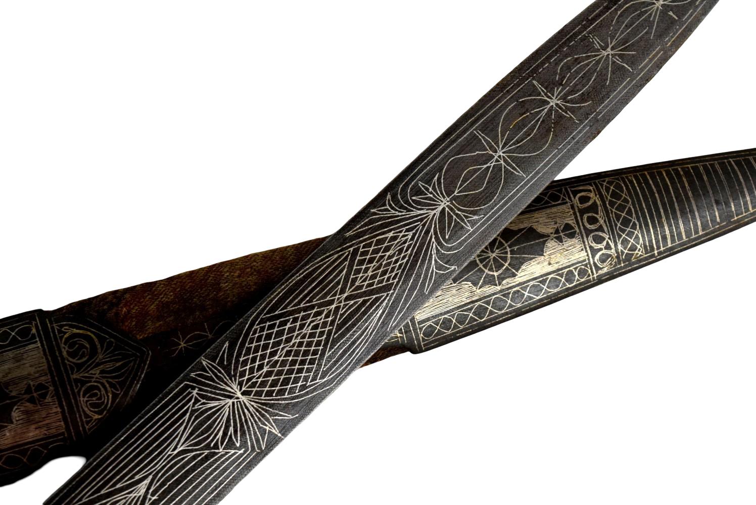 19th Century Ottoman Balkan Islamic Dagger with Engraved Blade and Scabbard