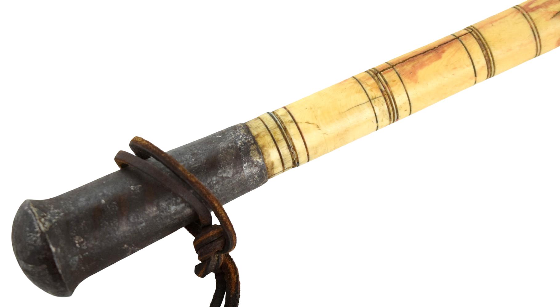 Ornate 19th Century Indian Ankus Elephant Goad with Gilded Decoration