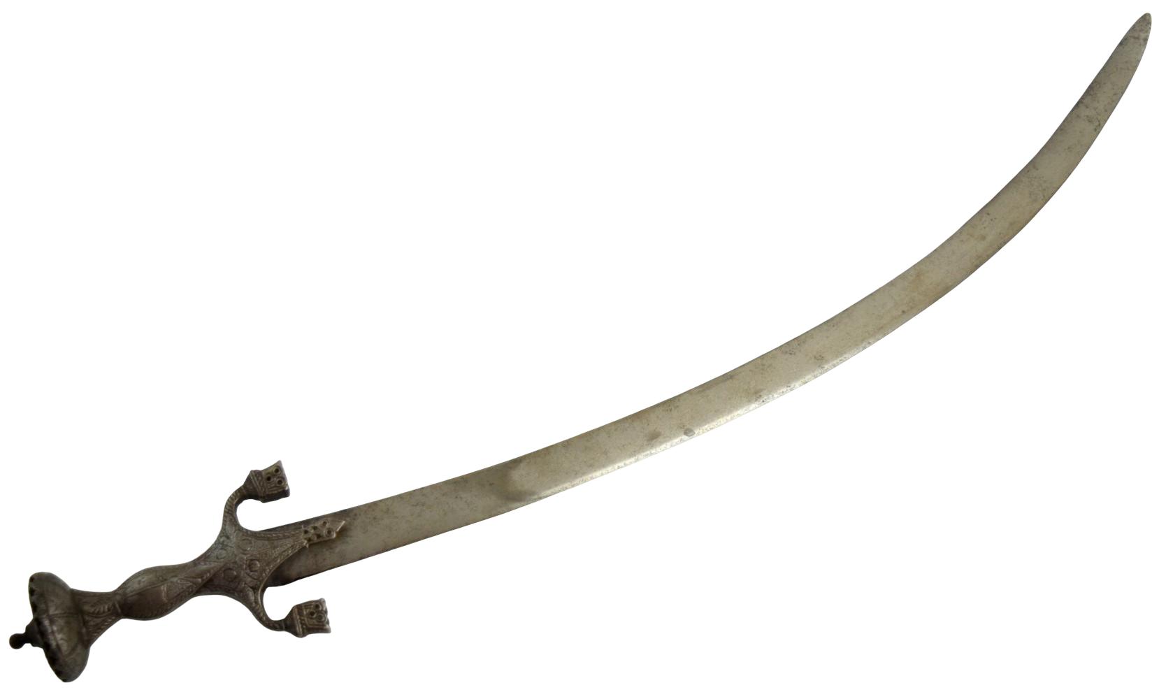 18th Century Indian Tulwar with Pattern-Welded Blade