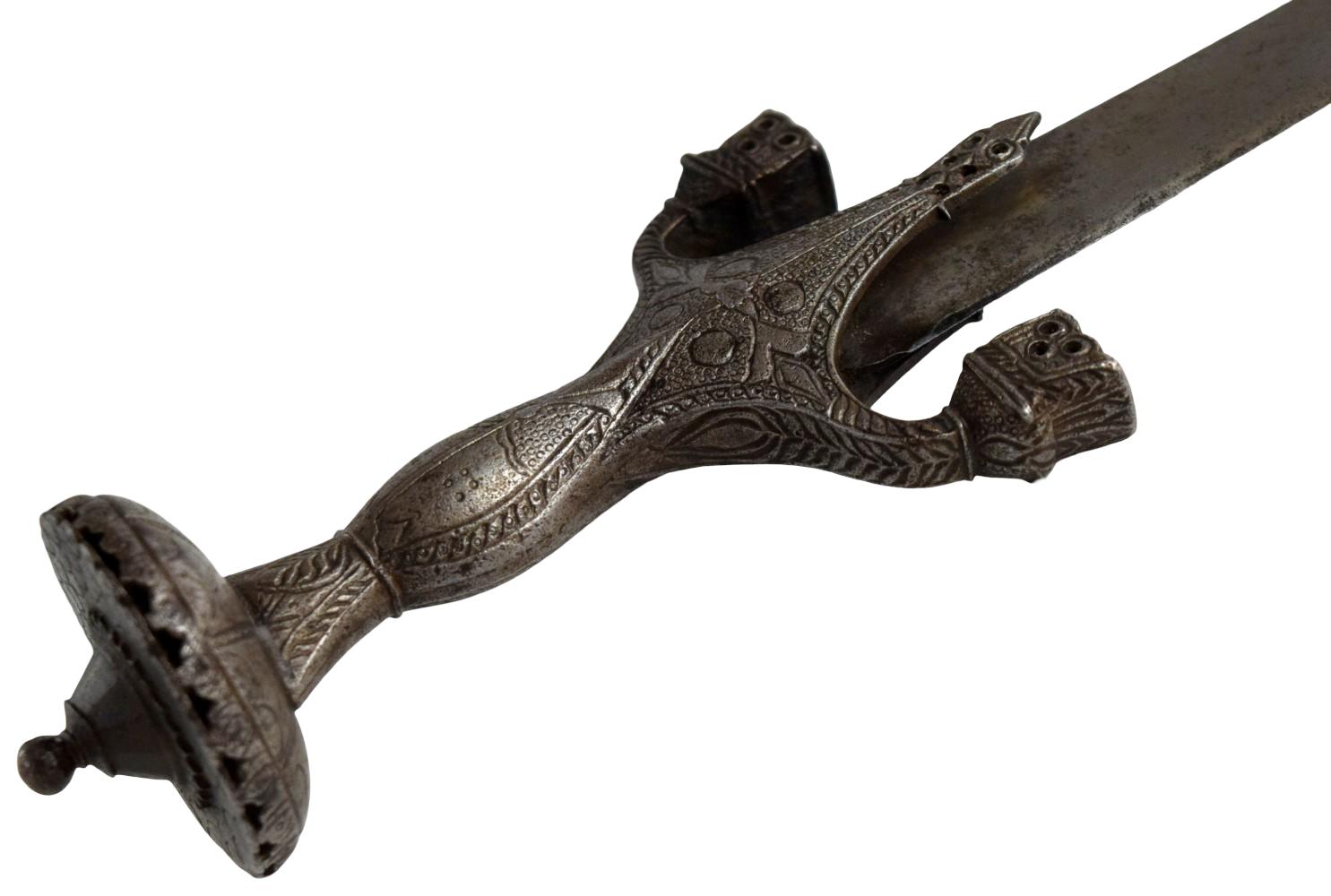 18th Century Indian Tulwar with Pattern-Welded Blade
