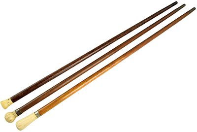 Group 3 Antique Carved Handles Walking Sticks One With Compass. Nice group of 3 antique carved 