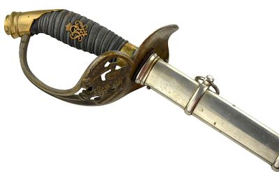 19th Century Antique Royal Prussian Infantry Officers sword (IOD 89) with marked blade. 19th 