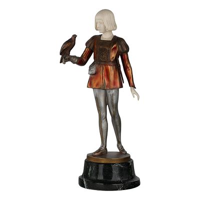 Скульптурная композиция &laquo;Королевский Сокольничий&raquo;
. Германия, Берлин. Фирма Rosenthal &amp; 