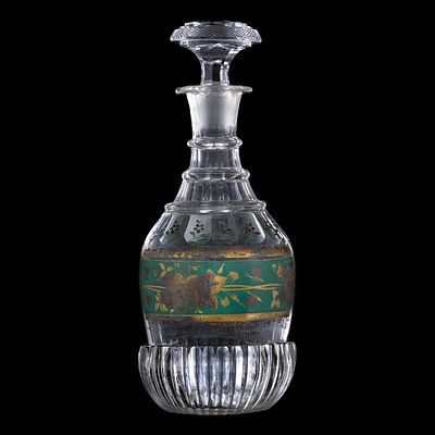 Графин с пробкой. Санкт-Петербург, ИСЗ, первая треть XIX в. 
Бесцветное стекло, выдувание, гутная 