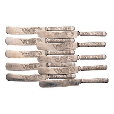 Набор столовых приборов на 10 персон. Уральская область, Златоуст, 1923–1929 гг. 
Сталь 