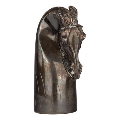 Гасильник для свечей &laquo;Голова лошади&raquo;. Германия, начало XX в. 
Металл, серебрение; литьё 