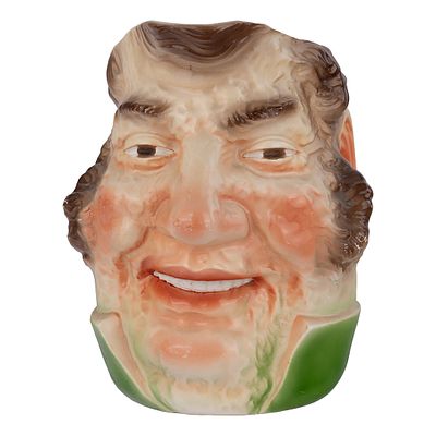 Кружка-тоби в виде головы квакера. Песочня(?), завод товарищества М. С. Кузнецова, конец XIX в. 