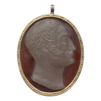 Камея с профильным портретом императора Николая I. Российская империя, Екатеринбург, первая 