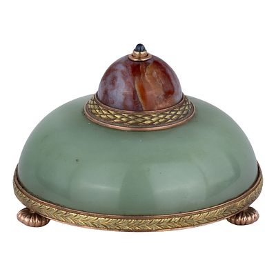 Настольный звонок из золота. Российская империя, Санкт-Петербург, конец XIX века. Фирма 