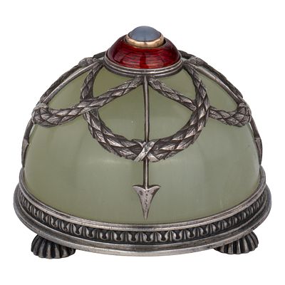 Мемориальный настольный звонок. Российская империя, Санкт-Петербург, 1911. Фирма &laquo;Фаберже&raquo;. 