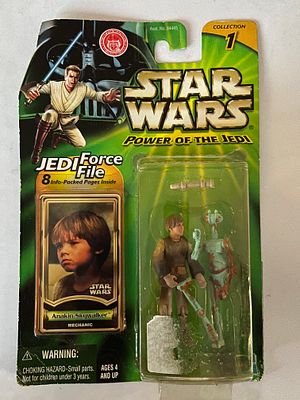 אספנות - מלחמת הכוכבים - אקשן פיגרס : דמות פעולה סגורה באריזה המקורית של אנאקין סקייוקר הילד 