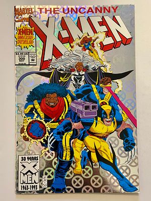 אספנות - קומיקס - יקום מרוול - אקסמן : חוברת חגיגית לכבוד גיליון 300 ו30 שנה לX-MEN , עם כריכת 