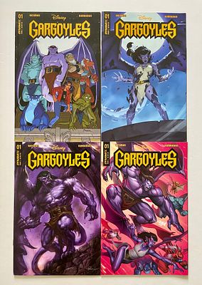 אספנות - קומיקס - דיסני - הגרגולים : לוט של 4 חוברת קומיקס מספר 1 של GARGOYLES - בכריכות וריאנט 