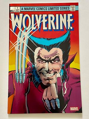 אספנות - קומיקס - יקום מרוול - אקסמן : הוצאה מחודשת של חוברת מספר 1 של וולברין בכריכת FOIL מיוחדת . 