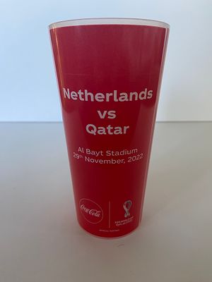 אספנות - כדורגל עולמי - מונדיאל - קוקה קולה : כוס קוקה קולה רשמית ואקסקלוסיבית מהמונדיאל בקטאר 