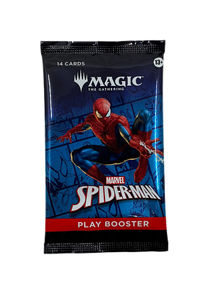 מעטפת מג'יק אחת ( magic the gathering) סגורה מהסט SPIDERMAN. חבילה 1 סגורה המכילה 15 קלפים מתוך 