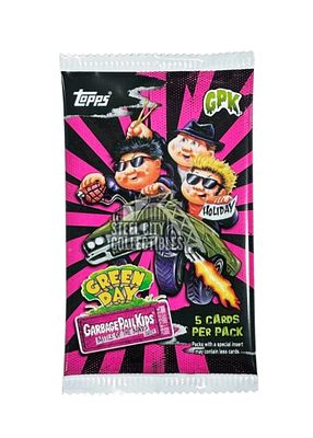 מעטפה אחת סגורה מסדרת הקלפים של חבורת הזבל (garbage pail kids) 
מהסט battle of the bands green day. 