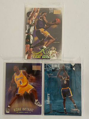 אספנות - כדורסל NBA - קובי בראיינט: 3 קלפים מקוריים מתחילת הקריירה בלוס אנג’לס לייקרס - שנות 
