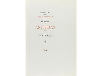 1894. LIBRO. (FILIPINAS). RETANA, W. E. :. 
