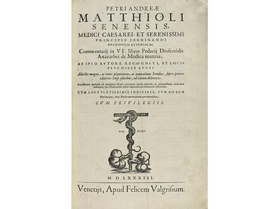 1583. LIBRO. (MEDICINA-FARMACIA). MATTHIOLI, PETRI 
