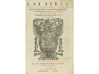 1565. LIBRO. (DERECHO). ALFONSO X; LOPEZ, GREGORIO:. 
