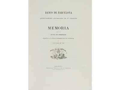 1894. LIBRO. (NOTAFILIA). BANCO DE BARCELONA. MEMORIA 