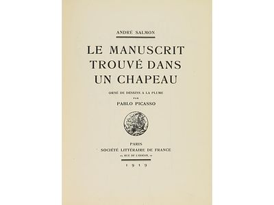 1919. LIBRO. (ARTE). SALMON, ANDRÉ; PICASSO, PABLO 