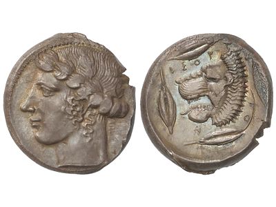 MONEDAS GRIEGAS. Tetradracma. 466-422 a.C. 