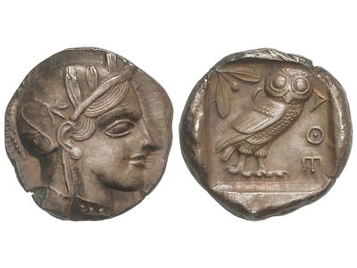 MONEDAS GRIEGAS. Tetradracma. 454-404 a.C. 