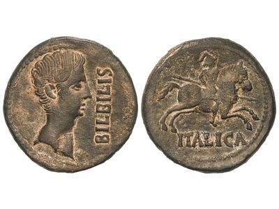 MONEDAS HISPÁNICAS. As. 30-20 a.C. ACUÑACIONES 