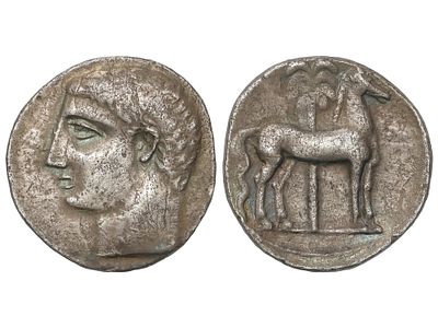 MONEDAS HISPÁNICAS. Shekel. ACUÑACIONES HISPANO-CARTAGINESAS. 