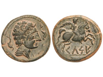 MONEDAS HISPÁNICAS. As. 120-50 a.C. CELSE 