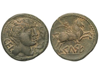 MONEDAS HISPÁNICAS. As. 120-50 a.C. CELSE 