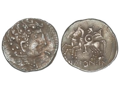 MONEDAS HISPÁNICAS. Denario. 120-20 a.C. 