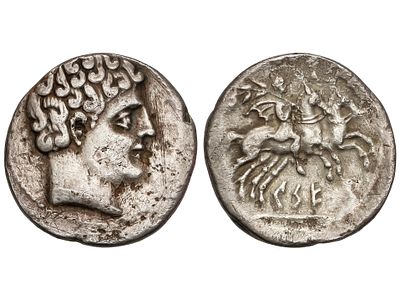 MONEDAS HISP&Aacute;NICAS. Denario. CESE (TARRAGONA). 