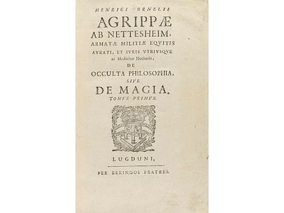 1600 ca. LIBRO. (OCULTISMO-CIENCIAS). AGRIPPAE, 