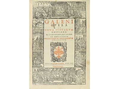 1625- 1566. LIBRO. (MEDICINA). GALENI:. 