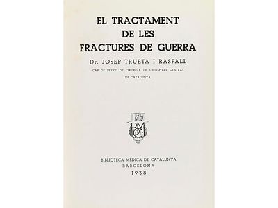 1938. LIBRO. (MEDICINA-PRIMERA EDICI&Oacute;N). TRUETA I 