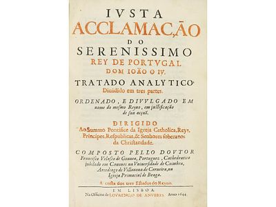 1644. LIBRO. (HISTORIA- PORTUGAL). VELASCO DE GOUVEA, 