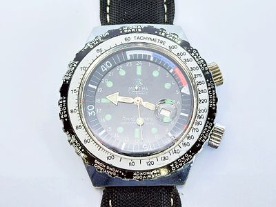 Zegarek męski Mortima SuperDatomatic 43 mm. Zegarek chromowany, mechaniczny, usunięty (?) 