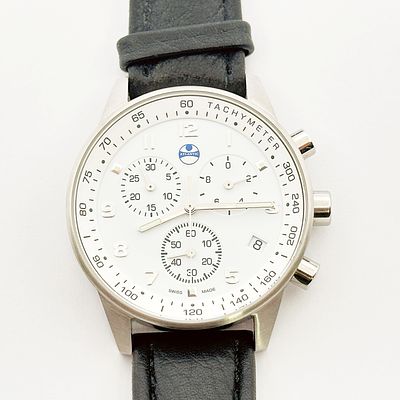 Zegarek męski Chronograf 'Atlantic' 41 mm . Zegarek stalowy, kwarcowy, z datownikiem i 