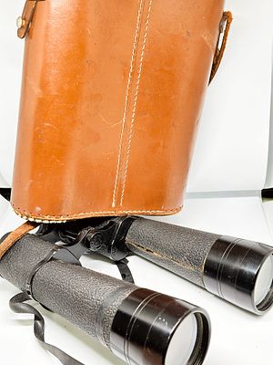 Brytyjska łowiecka lornetka Denhill Skymaster 17x52 w oryginalnym futerale. Uszkodzony futerał. 