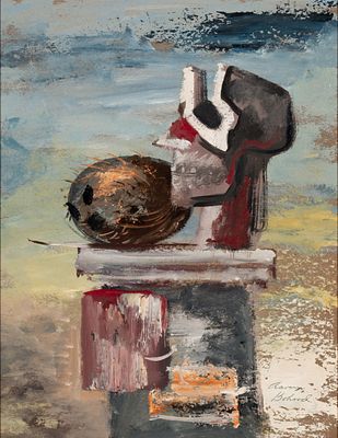 Aaron Bohrod (1907-1992) - AARON BOHROD (1907-1992) OIL ON ARTIST'S BOARD. Aaron Bohrod (1907-1992) 