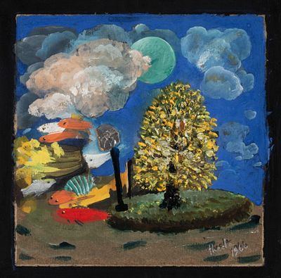 Julia Thecla (1896-1973) - JULIA THECLA (1896-1973) TEMPERA AND COLLAGE ON PAPER. Julia Thecla 